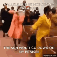Christians Church Lively Celebrating He Has Risen GIF