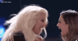 Christina Aguilera Match My Freak Scream Hold Hands Jump GIF
