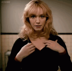 Christina Hendricks Fixing Herself GIF