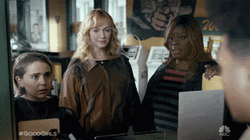 Christina Hendricks Is Happily Laughing With Friends GIF