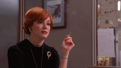 Christina Hendricks Taking A Cigarettes GIF