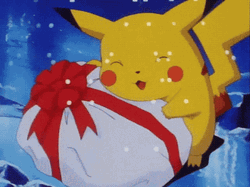 Christmas Anime Excited Pikachu Pokemon GIF