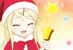 Christmas Anime Karen Kujo Ringing Bell GIF