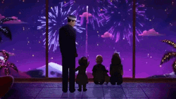 Christmas Blessings Whole Family Watching Fireworks GIF