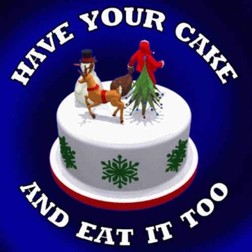 Christmas Cake Have Your Cake And Eat It GIF