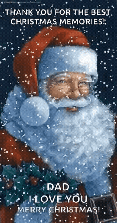 Christmas Card For Dad Thank You Best Christmas Memories GIF