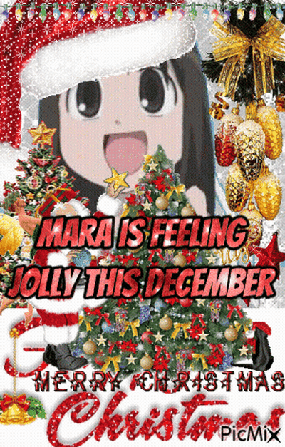 Christmas Card Girl In Santa Hat GIF