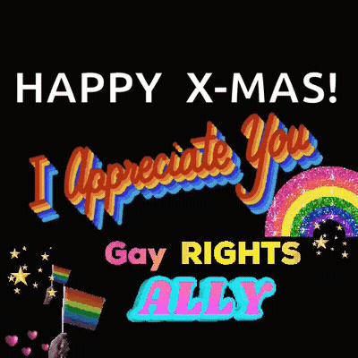 Christmas Card Saying Happy X-Mas GIF