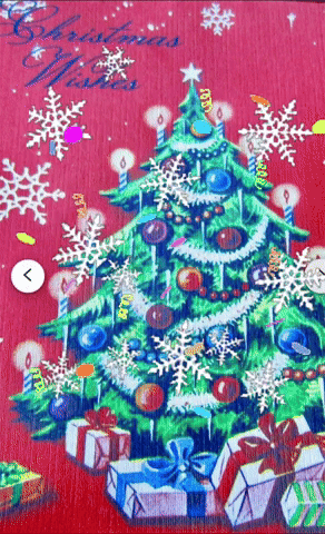 Christmas Card With Christmas Tree And Gifts GIF