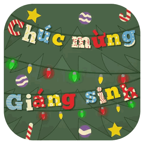 Christmas Card With Chúc Mừng Giáng Sinh Sticker