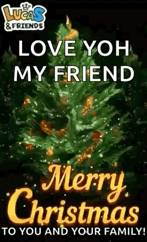 Christmas Card With Love You My Friend Merry Christmas GIF