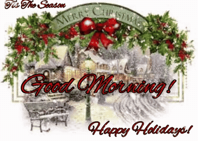 Christmas Card With Merry Christmas And Good Morning GIF