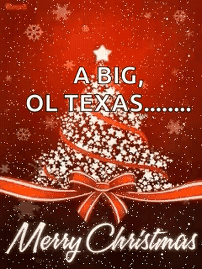 Christmas Card With Tree And Texas Words GIF