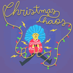Christmas Chaos Holiday Stress Electrified Lights GIF
