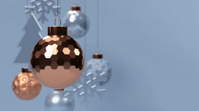Christmas Greeting Card That Says We Wish You A Merry And Happy New Year GIF