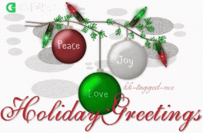 Christmas Greeting Card With Peace Love And Joy GIF