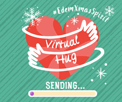 Christmas Heart Sending You A Virtual Hug Sticker  GIF