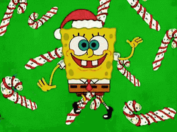Christmas Holiday SpongeBob Run GIF