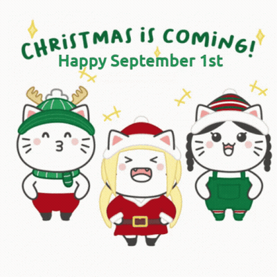 Christmas Is Coming Happy September 1St Poster GIF