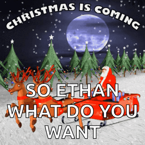 Christmas Is Coming So Ethan What Do You Want Poster GIF
