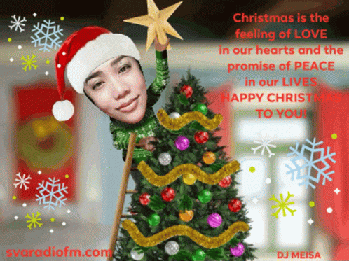 Christmas Is The Feeling Of Love In Our Hearts And The Promise Of Peace In Our Lives Happy Christmas To You From Dj Meis GIF