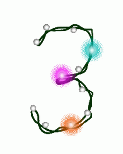 Christmas Lights Figure Of Three GIF