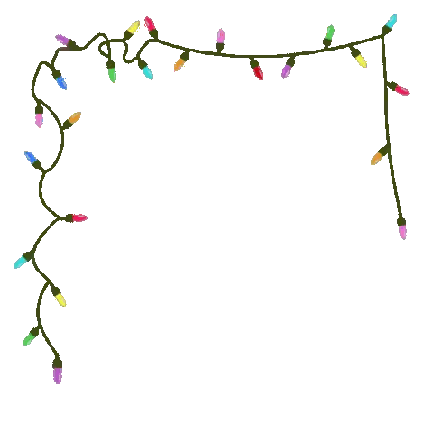 Christmas Lights Hanging From String Sticker