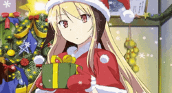 Christmas Mashiro Shiina Anime Santa Suit GIF