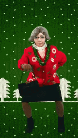 Christmas Party With Dancing Lady GIF