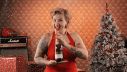 Christmas Party With Wine GIF