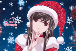 Christmas Santa Sweet  Anime Girl GIF
