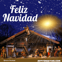 Christmas Star Shining Feliz Navidad Art GIF