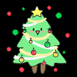 Christmas Tree Dance Kawaii Cartoon