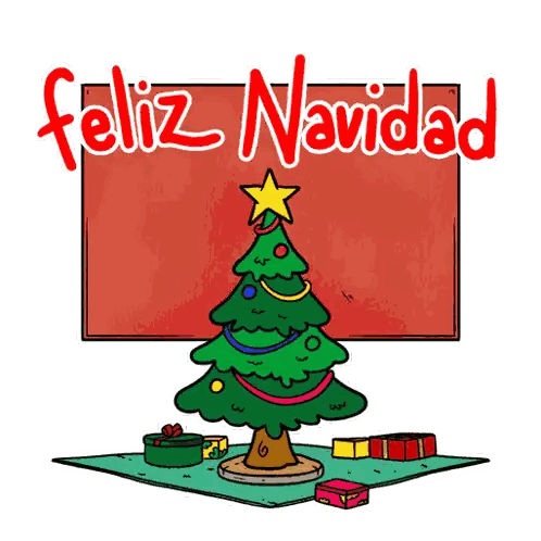Christmas Tree Feliz Navidad Sticker