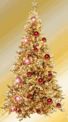 Christmas Tree Gold Aesthetic