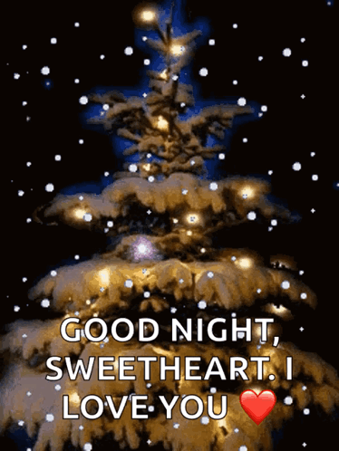 Christmas Tree Good Night I Love You GIF