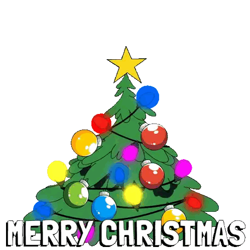 Christmas Tree Greeting Card Sticker
