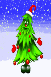 Christmas Tree Happy Dance Snow