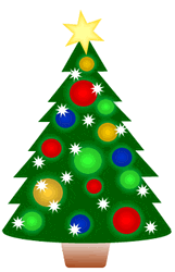 Christmas Tree Holiday Lights Sticker