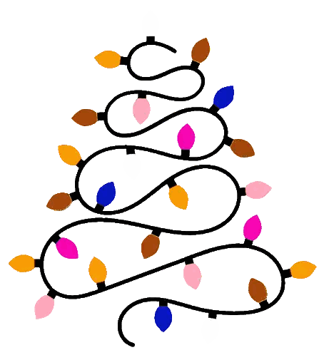 Christmas Tree Made Of Lights Sticker