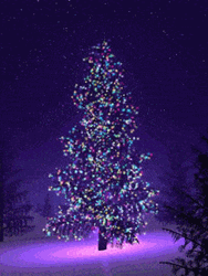 Christmas Tree Purple Aesthetic Art