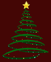 Christmas Tree Spiral Lights Sticker