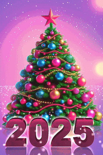 Christmas Tree With Colorful Ornaments 2025