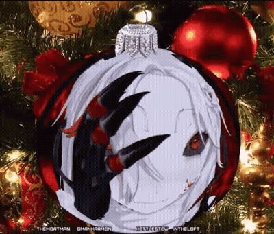 Christmas Tree With Face Ornament GIF