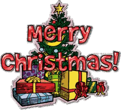 Christmas Tree With Gifts Merry Christmas Sticker