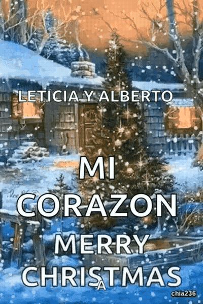 Christmas Tree With Mi Corazon Merry Christmas GIF