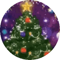 Christmas Tree With Yellow Star Sticker