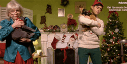 Christmas Yuletide Sleeping Cat GIF