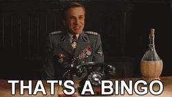 Christoph Waltz Thats A Bingo GIF