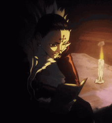 Chrollo In A Candle Light GIF